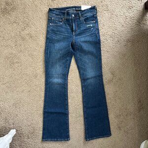 NWT American Eagle Next Level Stretch Kick Boot Jeans 30” Inseam Size 2